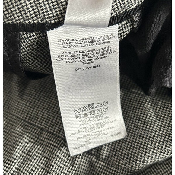 Brooks Brothers | Estethia Houndstooth Women's Gray Crop Leg Trousers Size 10 - Picture 10 of 13